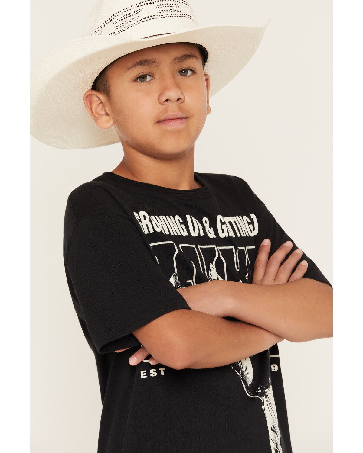 Image #2 - Luke Combs Boys' Concert Short Sleeve Graphic T-Shirt, Black, hi-res