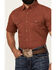Image #3 - Moonshine Spirit Men's Avery Geo Print Short Sleeve Snap Western Shirt , Burgundy, hi-res