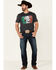 Image #2 - Lazy J Ranch Men's Charcoal Mexico Flag Elevation Graphic Short Sleeve T-Shirt, Charcoal, hi-res