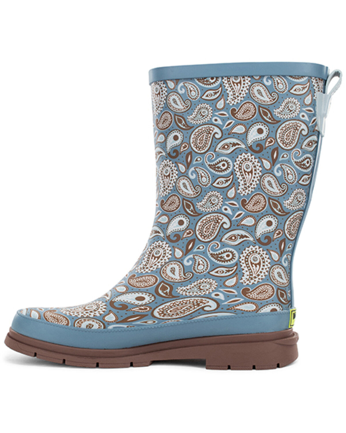 Image #3 - Western Chief Women's Bandana Print Mid Rain Boots - Round Toe, Blue, hi-res
