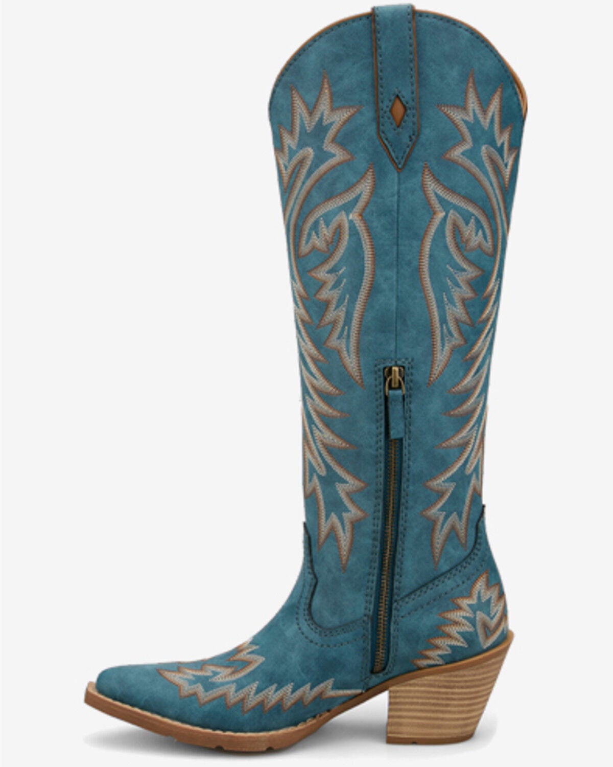 Image #3 - Justin Women's Paloma Western Boots - Snip Toe, Blue, hi-res