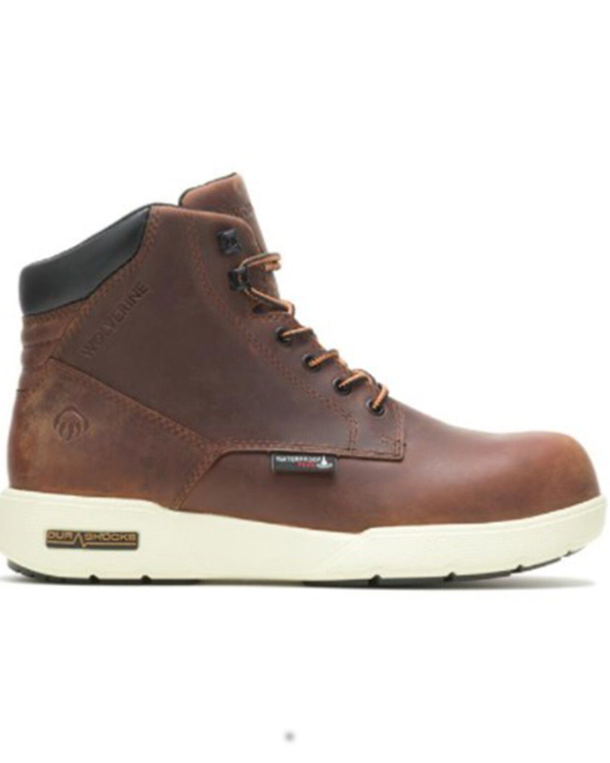 Image #2 - Wolverine Men's Kickstart Durashock 6" Lace-Up Work Boots - Composite Toe, Brown, hi-res