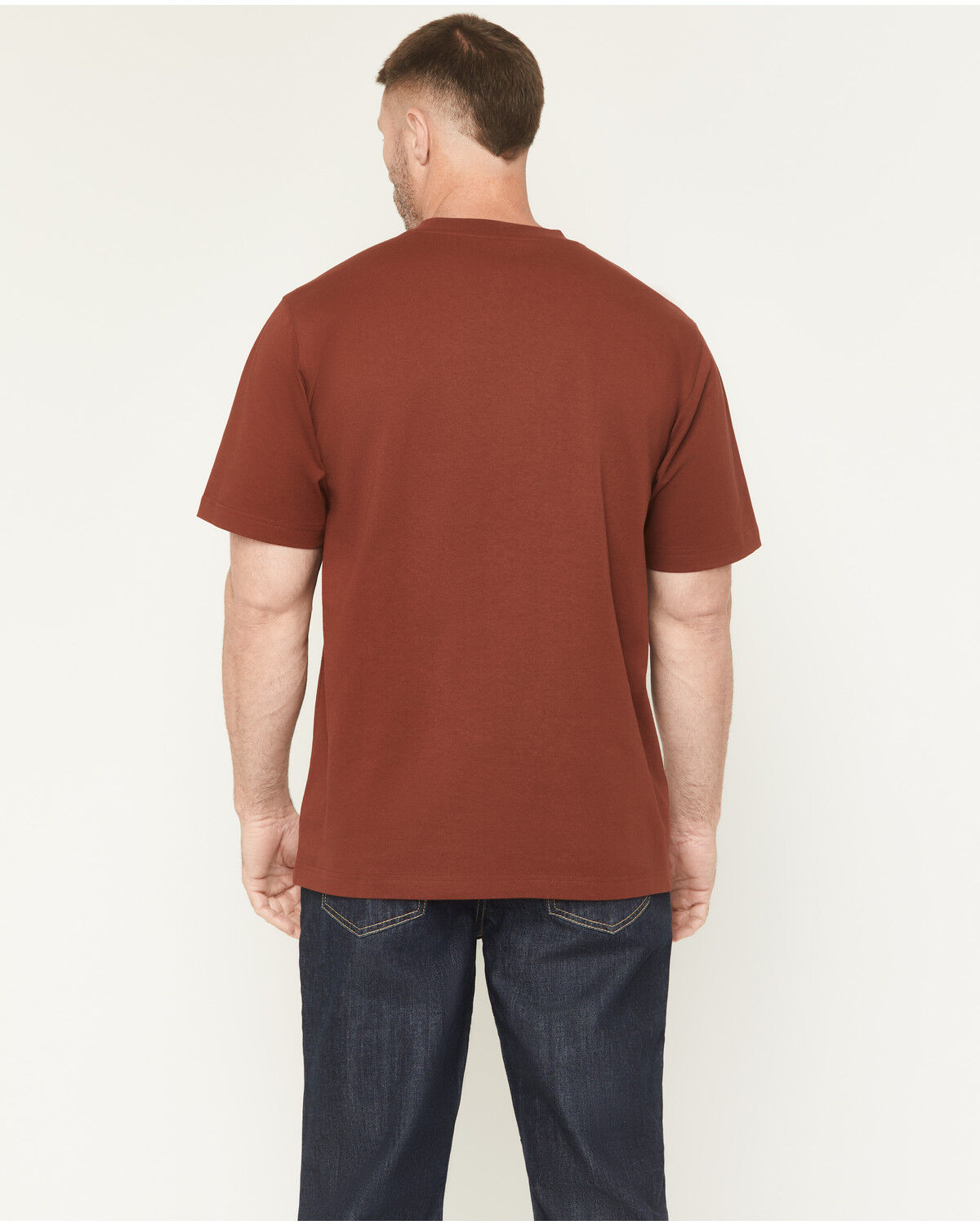 Image #4 - Hawx Men's Solid Forge Short Sleeve Work Pocket T-Shirt, Wine, hi-res