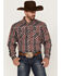 Image #1 - Cowboy Hardware Men's Arroyo Large Plaid Snap Western Shirt, Red, hi-res