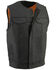 Image #2 - Milwaukee Leather Men's Cool-Tec Leather Concealed Carry Motorcycle Club Style Vest - 5X, Black, hi-res