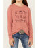 Image #3 - Shyanne Girls' Grazing Cows Long Sleeve Graphic Tee, Coral, hi-res