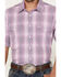 Image #3 - Panhandle Select Men's Check Plaid Print Short Sleeve Snap Western Shirt , , hi-res