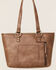 Shyanne Women's Tooled Southwestern Tote Bag, Brown, hi-res