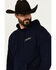 Image #3 - Pendleton Men's Boot Barn Exclusive Large Tucson Hooded Sweatshirt , Navy, hi-res
