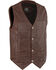 Image #1 - Milwaukee Leather Men's Western Plain Side Vest, Brown, hi-res