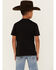 Image #4 - Rock & Roll Denim Boys' Dale Brisby Chute Yeah Steer Head Short Sleeve Graphic T-Shirt, Black, hi-res