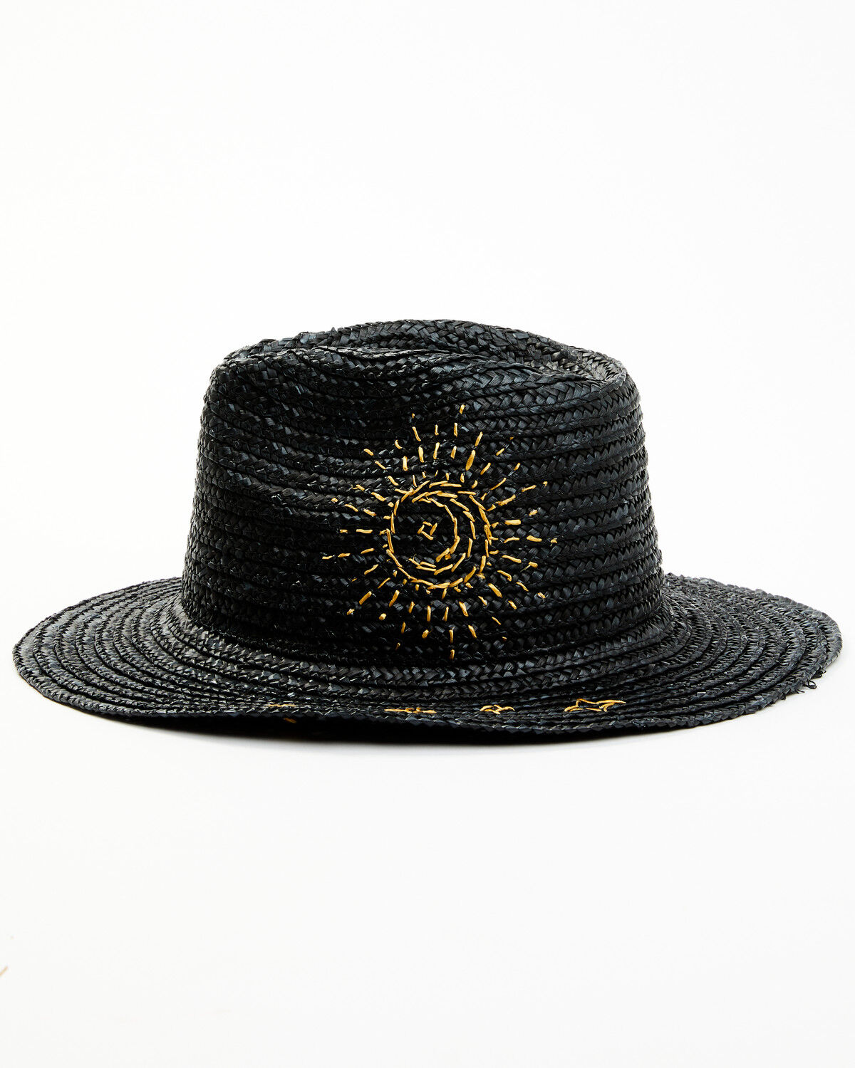 Image #3 - Shyanne Women's Celestial Sunshine Straw Western Fedora, Black, hi-res