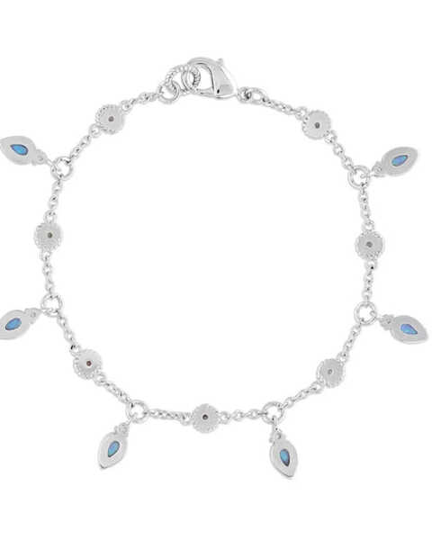Image #2 - Montana Silversmiths Women's Charmer Opal Bracelet , Silver, hi-res