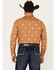 Image #4 - Pendleton Men's Laramie Diamond Print Long Sleeve Western Snap Shirt, Pecan, hi-res