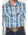 Image #3 - Rock & Roll Denim Men's Southwestern Striped Long Sleeve Snap Stretch Western Shirt, Blue, hi-res