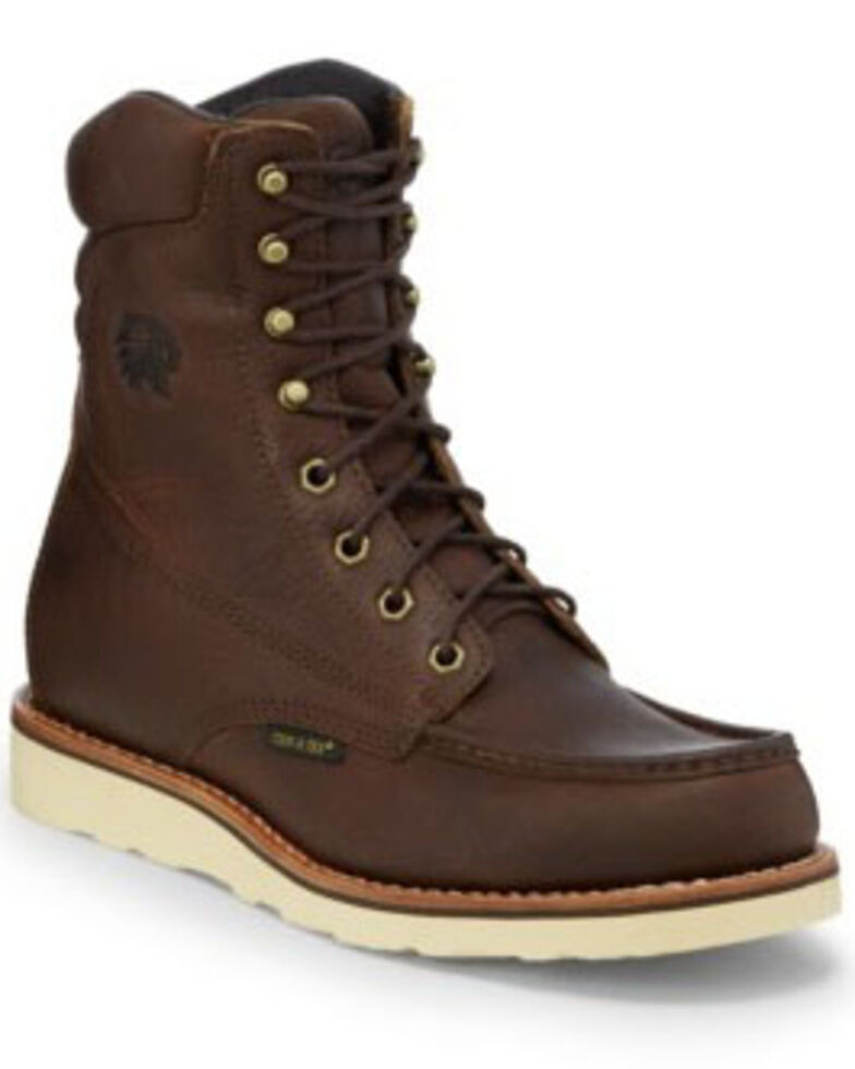 Chippewa Men's Edge Walker Waterproof Work Boots - Soft Toe, Brown, hi-res