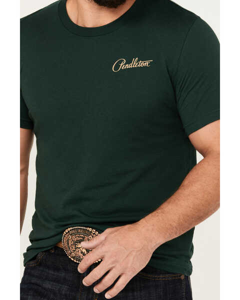 Image #3 - Pendleton Men's Tye River Buffalo Short Sleeve T-Shirt, Forest Green, hi-res