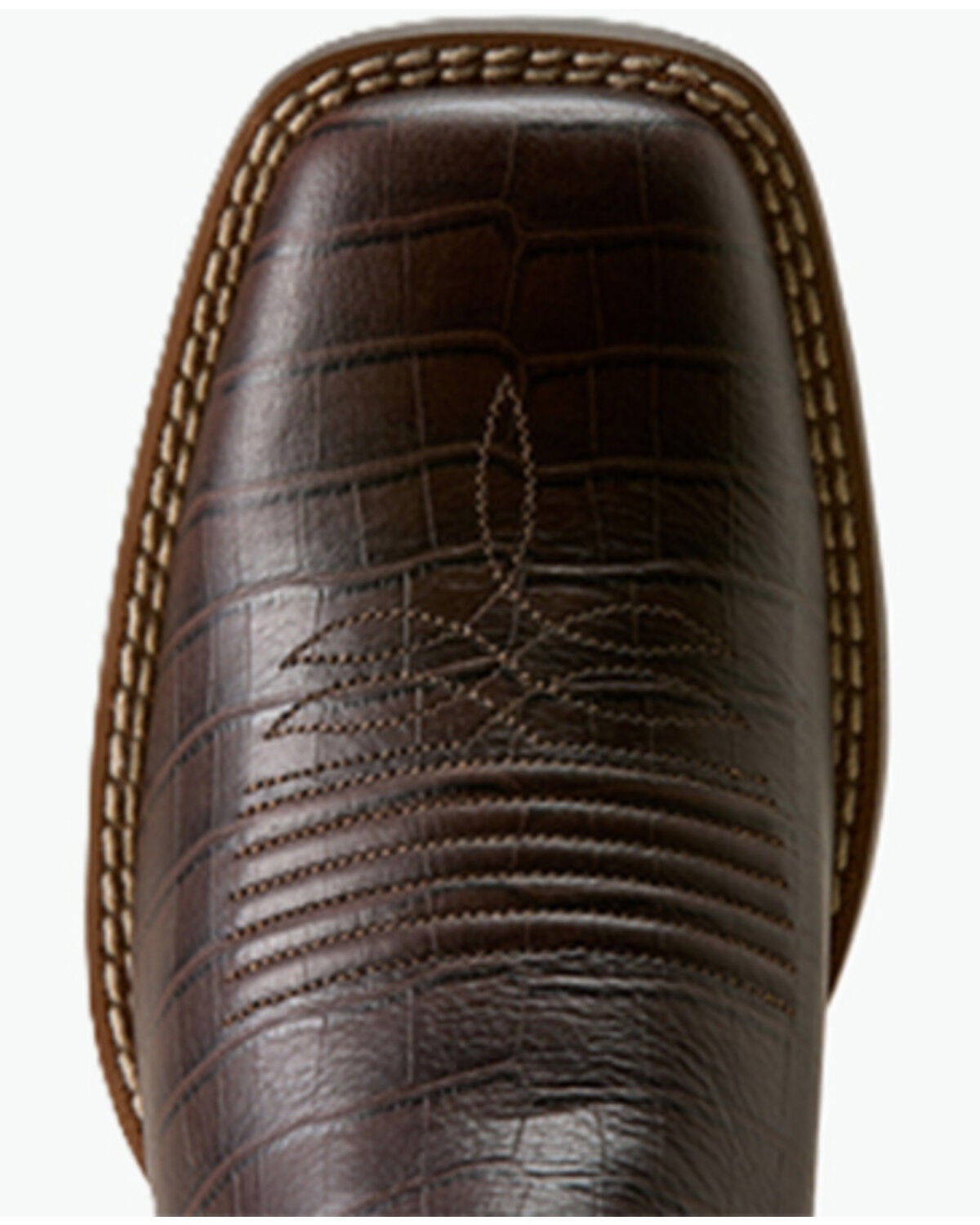Image #4 - Ariat Women's Round Up Holly Crocodile Print Performance Western Boots - Broad Square Toe, Brown, hi-res
