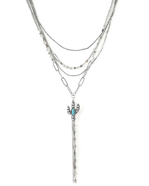 Cowgirl Confetti Women's Desert Rain Necklace , Silver, hi-res