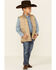 Roper Boys' Rangewear Down Zip Front Vest , Tan, hi-res
