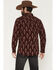 Image #4 - Moonshine Spirit&reg; Men's Burning Man Printed Long Sleeve Snap Western Print, Burgundy, hi-res