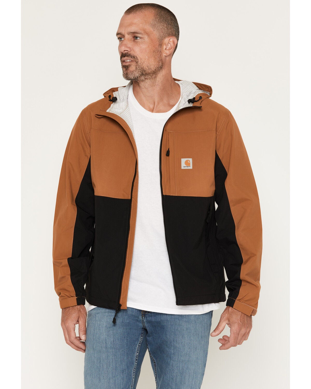 Image #1 - Carhartt Men's Storm Defender&reg; Relaxed Fit Lightweight Packable Work Jacket, Brown, hi-res
