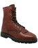 Image #1 - AdTec Men's 9" Kiltie Work Boots - Soft Toe, Chestnut, hi-res
