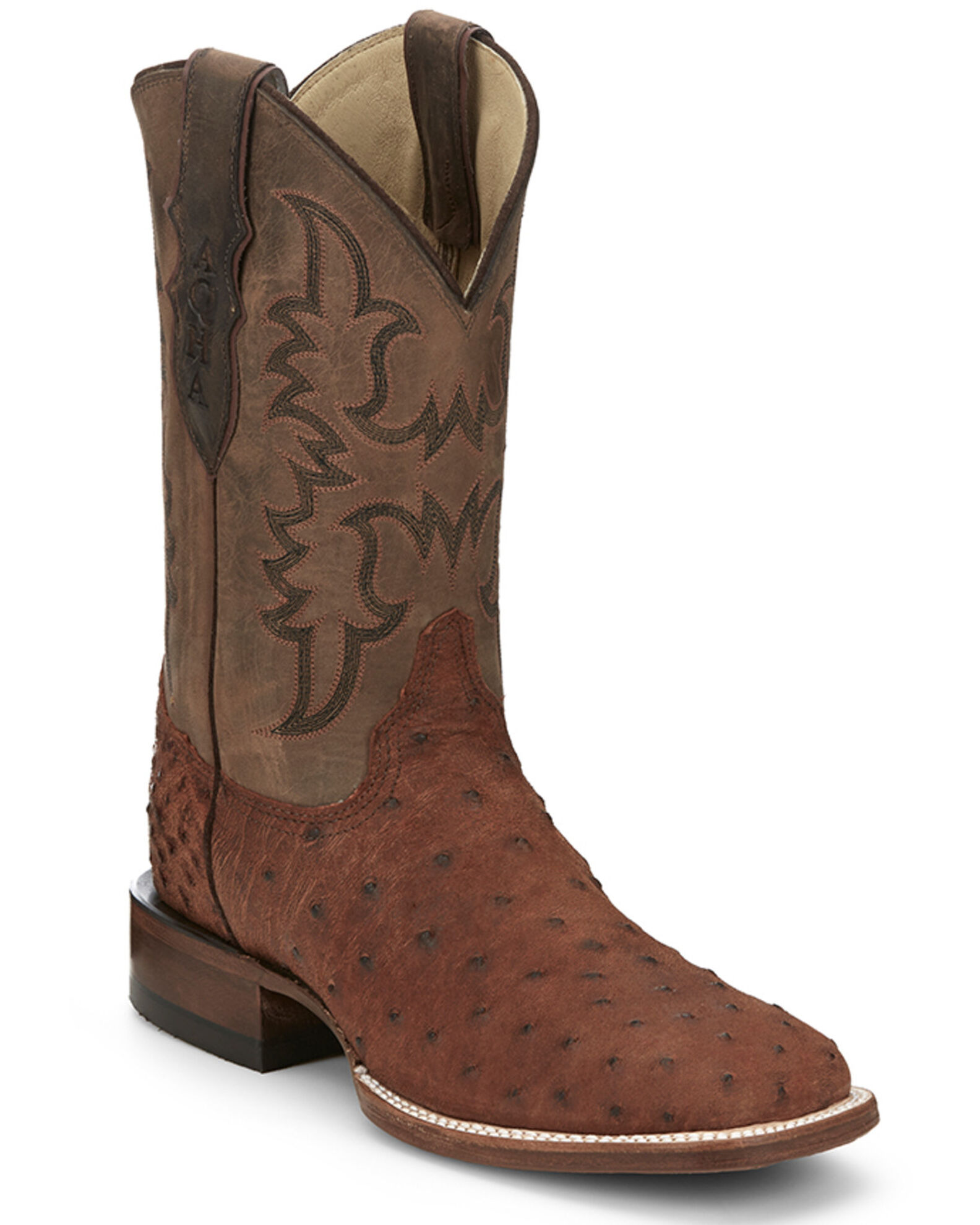 Justin full quill ostrich boots square toe hotsell