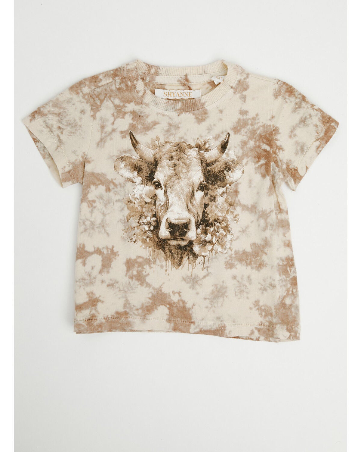 Image #1 - Shyanne Toddler Girls' Hazel Short Sleeve Graphic Tee, Cream, hi-res