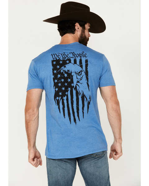 Image #1 - Howitzer Men's Eagle Flag Short Sleeve T-Shirt, Blue, hi-res
