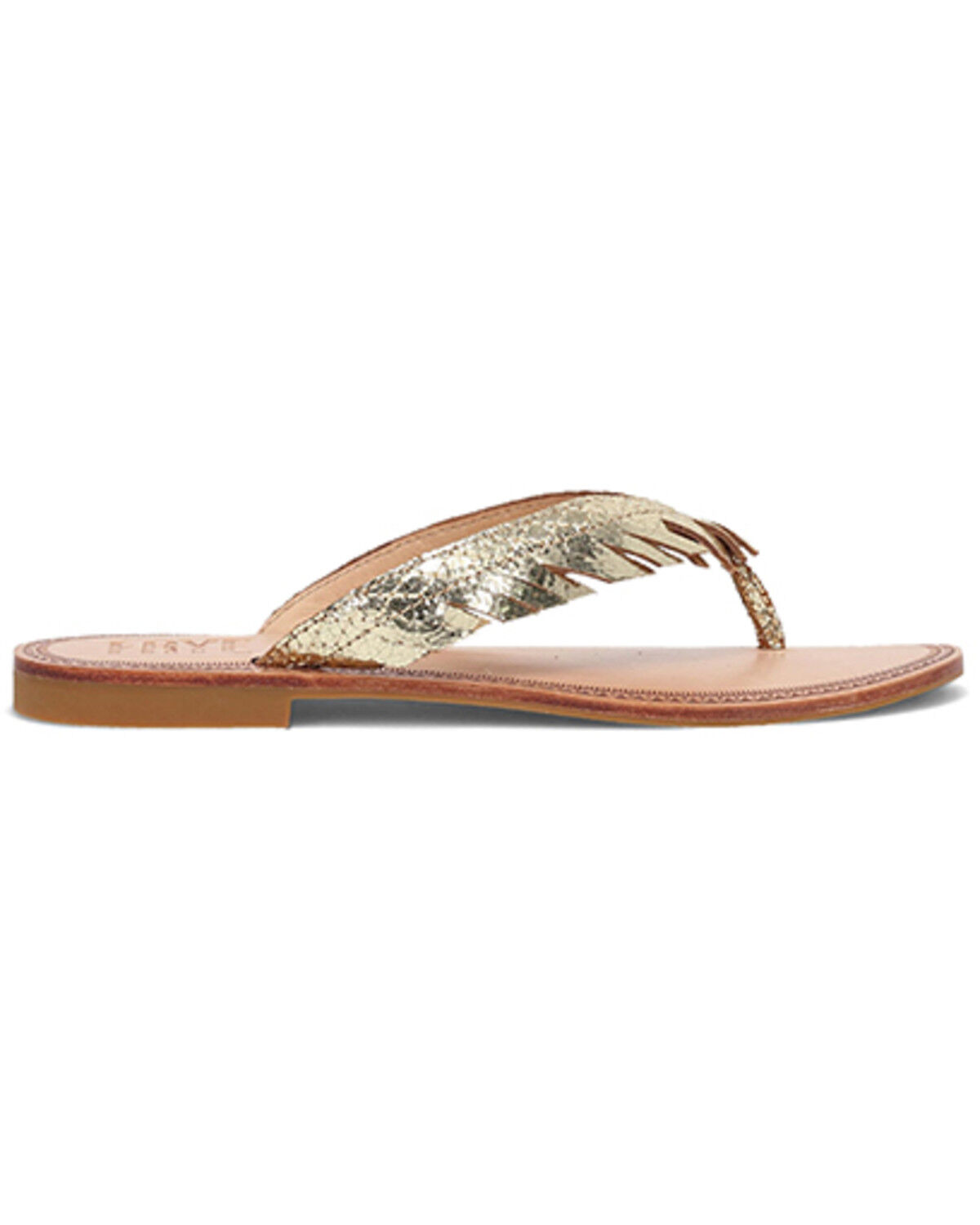 Image #2 - Frye Women's Ava Fringe Sandals, Gold, hi-res