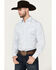 Image #2 - Ely Walker Men's Paisley Print Long Sleeve Snap Western Shirt, Light Blue, hi-res