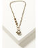 Image #2 - Erin Knight Designs Women's Vintage Sterling Plated Ball Chain with Vintage Caged Pendant , Gold, hi-res