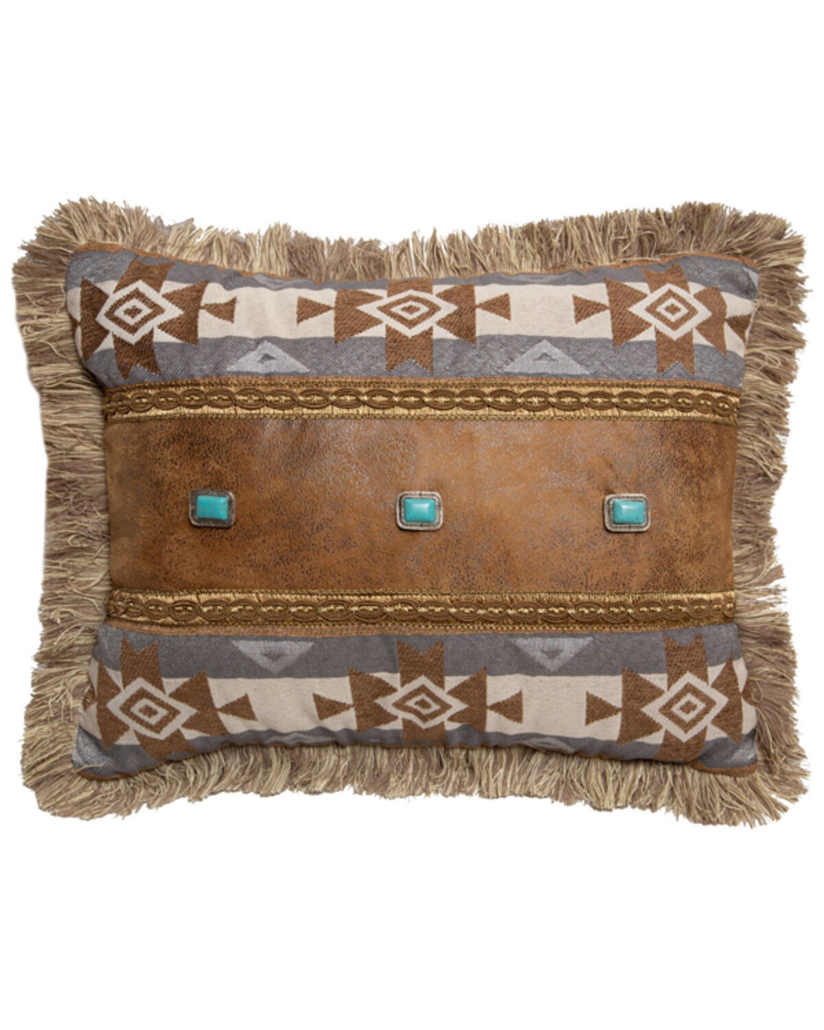 Image #1 - Carstens Home Mesa Daybreak Three Conchos Throw Pillow, Brown, hi-res