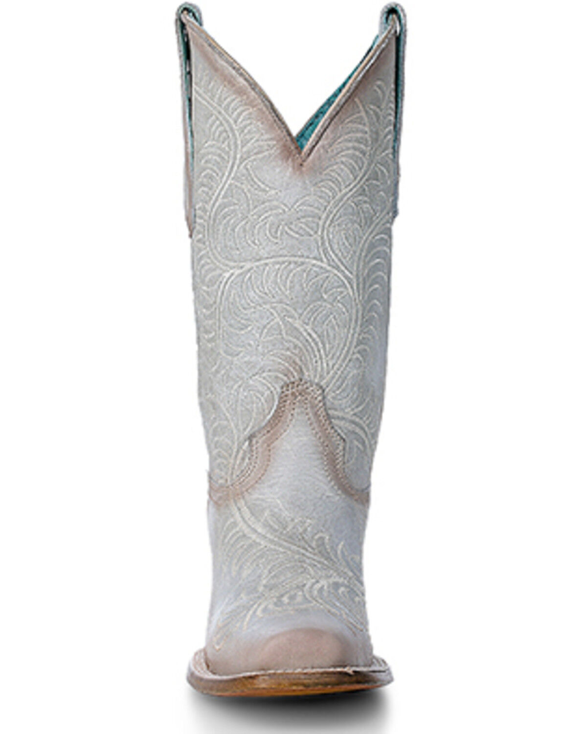 Image #3 - Corral Women's Embroidered Western Boots - Square Toe, White, hi-res
