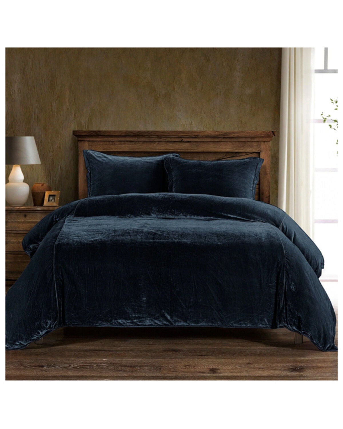 HiEnd Accents Stella Queen Size Bedding Set - 3 Piece, Blue, hi-res
