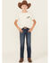 Image #1 - Wrangler 20X Boys' Barksdale Dark Wash Vintage Bootcut Stretch Denim Jeans, Dark Wash, hi-res