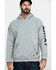 Image #3 - Ariat Men's FR Primo Fleece Logo Hooded Work Sweatshirt , Heather Grey, hi-res