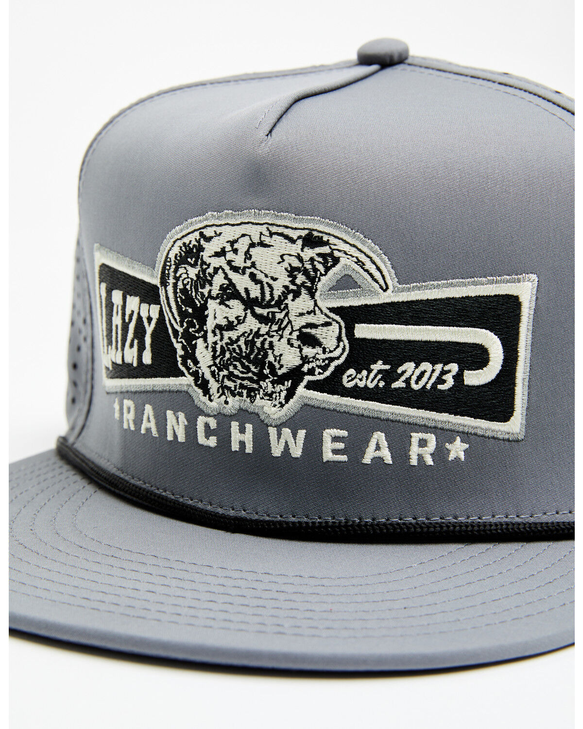 Image #2 - Lazy J Ranch Wear Men's Performance Trucker Cap, Grey, hi-res