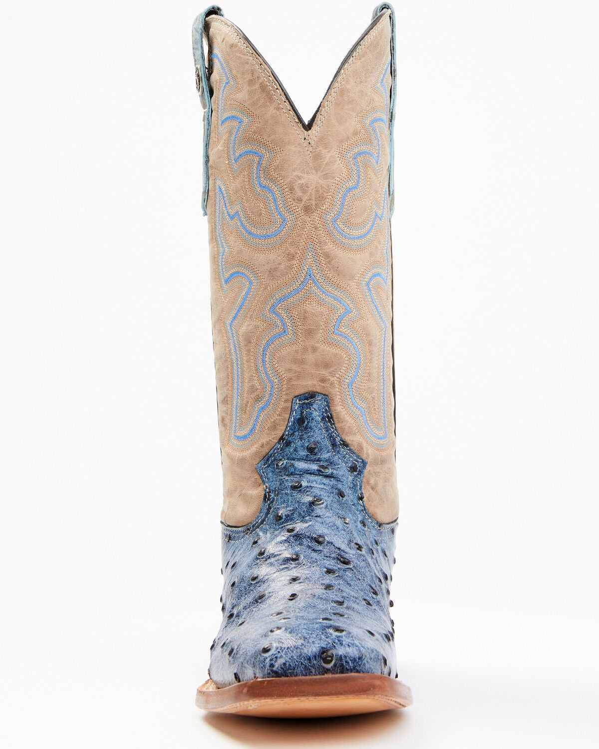 Image #4 - Tanner Mark Women's Bluebonnet Western Boots - Broad Square Toe, Blue, hi-res