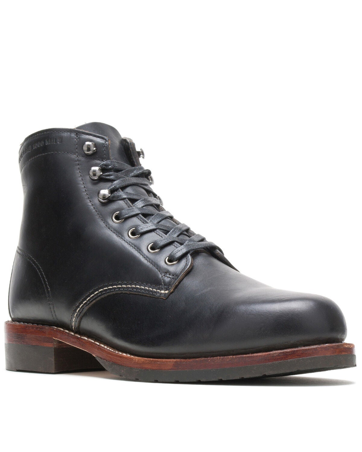 Wolverine Men's Evans 1000 Mile Lace-Up Boots - Round Toe, Black, hi-res