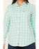 Image #3 - Ariat Women's FR Catalina Plaid Print Long Sleeve Button-Down Work Shirt , Turquoise, hi-res
