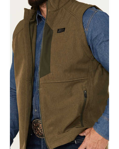 Image #3 - Justin Men's Austin Softshell Vest, Olive, hi-res