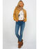 Image #6 - Scully Women's Faux Shearling Jean Jacket, Rust Copper, hi-res