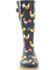 Image #4 - Western Chief Women's Chicken Print Tall Rain Boots - Round Toe, Charcoal, hi-res