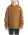 Image #1 - Carhartt Girls' Logo Graphic Hoodie, Brown, hi-res