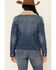 Image #4 - Shyanne Women's Albuquerque Medium Wash Lined Button-Down Sherpa Denim Jacket , , hi-res