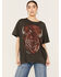 Wrangler Women's Buffalo Short Sleeve Graphic Tee, Grey, hi-res