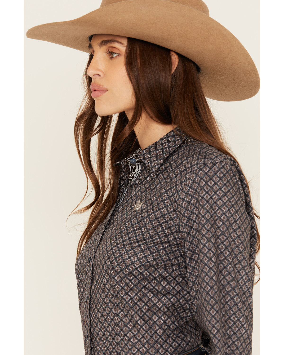 Image #2 - Cinch Women's Geo Print Long Sleeve Button-Down Western Shirt, Multi, hi-res