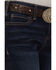 Image #2 - Shyanne Girls' Lacey Dark Wash Lace Inset Flare Stretch Denim Jeans, Dark Wash, hi-res
